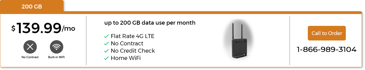 200 GB Plan, $139.99 per month