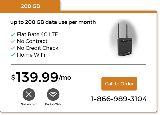 200 GB Plan, $139.99.99 per month