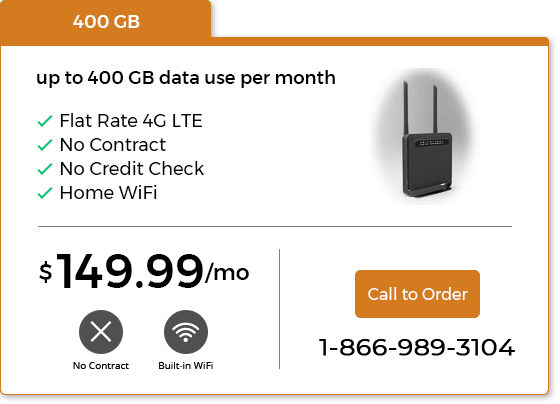 400 GB Plan, $149.99 per month