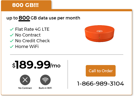 800 GB Plan, $189.99/mo